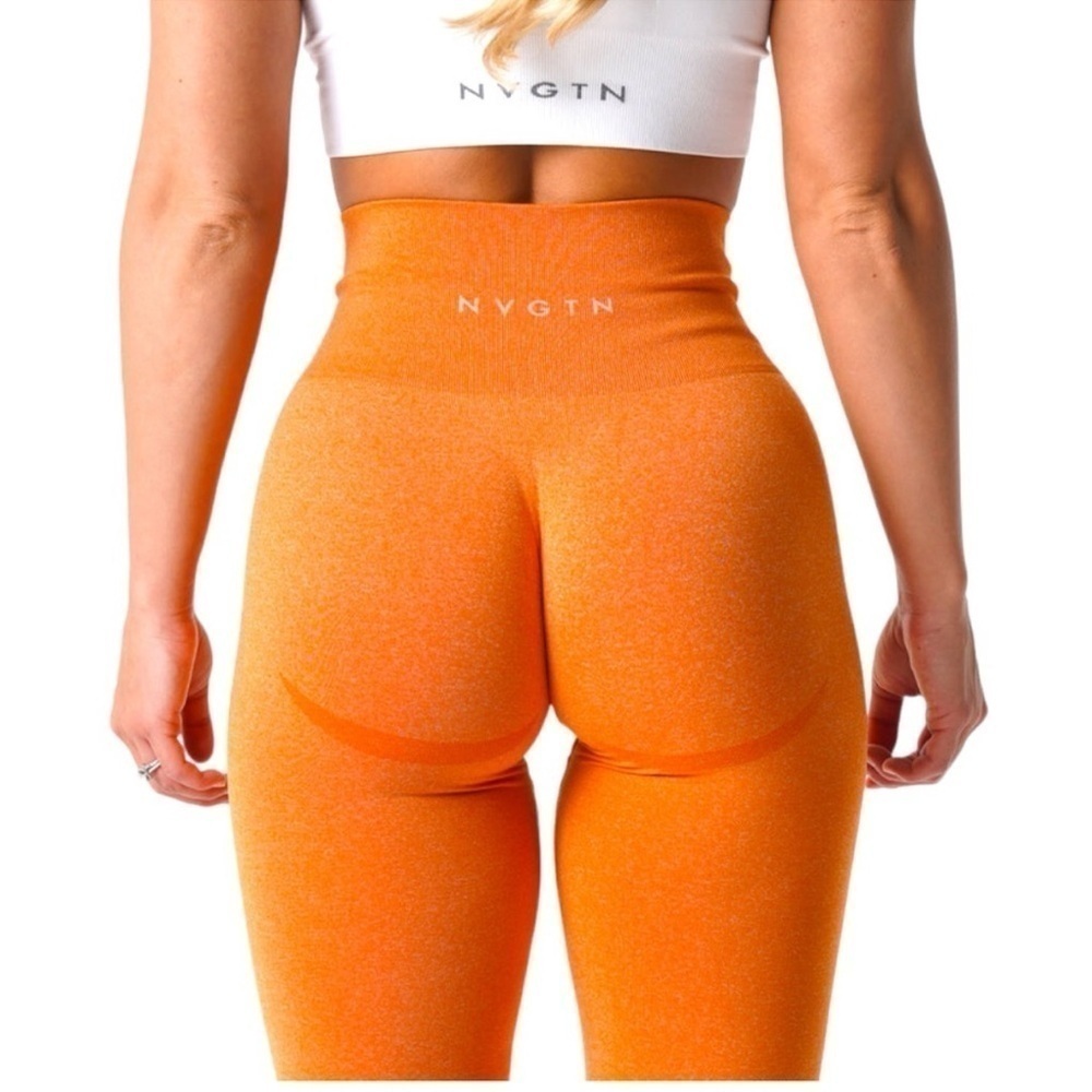 NVGTN Burnt Orange Curve Seamless Leggings women’s size S